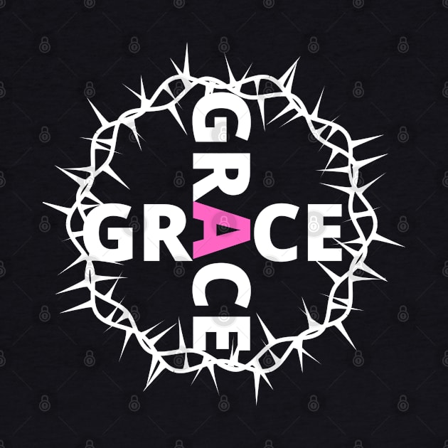 Grace With Thorn Crown Christian Design by kissedbygrace